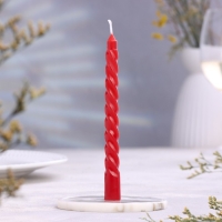 Свечи восковые витые (набор 2 шт), аромат клубника