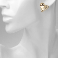 Серьги пластик «Сердца» течение, цвет золото Серьги пластик «Сердца» течение, цвет золото