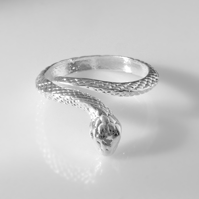 Новый год! Символ года 2025! Кольцо &laquo;Змея&raquo; миниатюрное, цвет серебро, безразмерное