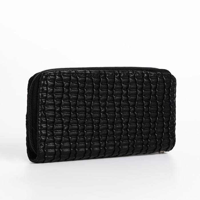 Кошелёк женский на молнии, цвет чёрный Кошелёк женский на молнии, цвет чёрный
