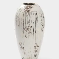 Ваза настольная керамика "Васко" классик, 23х12 см, белый