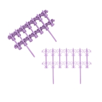 Ограждение декоративное, 25 &times; 180 см, 5 секций, пластик, сиреневое &laquo;Классика&raquo;