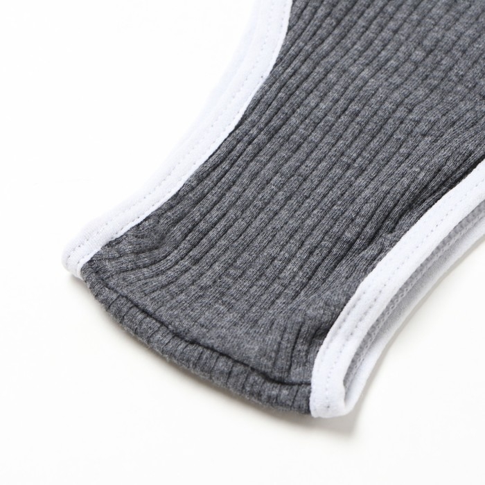 Комплект женский (топ, трусы) цвет темно-серый, размер 46-48