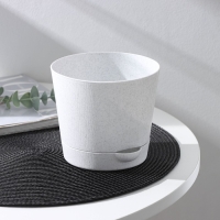 Горшок для цветов с прикорневым поливом &laquo;Альянс&raquo;, 1 л, d=13 см, h=12 см, мрамор