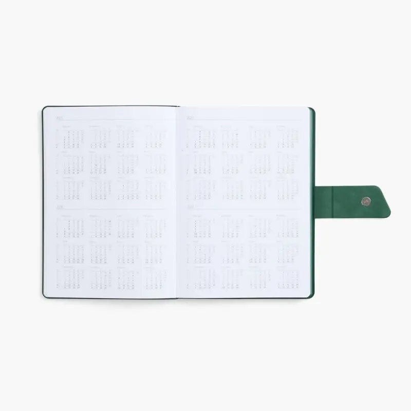 Ежедневник Boom, недатированный, черный с зеленым