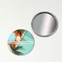 Зеркало карманное &laquo;Девушка у бассейна&raquo;, d=7 см, разноцветное