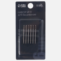 Набор игл для вышивания №120-154 d0,95мм L40мм (наб 6шт цена за наб) сталь TR Набор игл для вышивания №120-154 d0,95мм L40мм (наб 6шт цена за наб) сталь TR