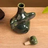 Сосуд для масла &laquo;Слон&raquo;, 10&times;8&times;14 см, керамика, зелёный