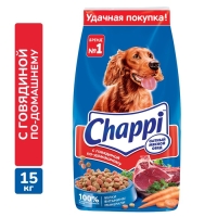 Сухой корм Chappi для собак, с говядиной по-домашнему, 15 кг Сухой корм Chappi для собак, с говядиной по-домашнему, 15 кг