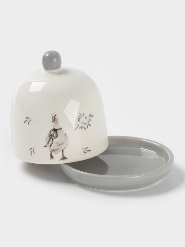 Лимонница Доляна "Гуси" цвет белый  9x9 см