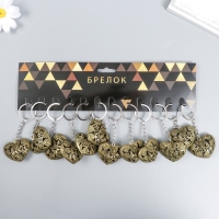 Брелок металл "Сердце с розами - Forever" 4х3 см