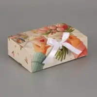 Подарочная коробка сборная "Тепло",  16,5 х 11, 5 х 5 см