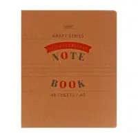 Тетрадь 48 листов, в клетку, "КРАФТ", обложка крафт-картон, блок офсет 65г/м&sup2;, МИКС