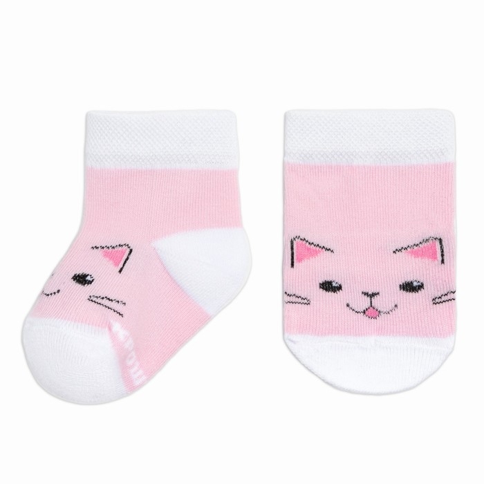 Набор носков Крошка Я &laquo;Кошечка&raquo;, 2 пары, 10-12 см