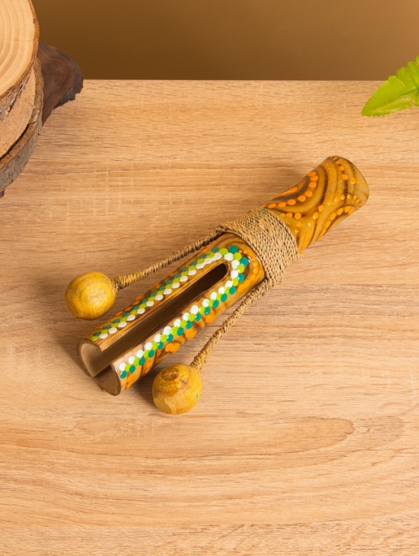 Сувенирный музыкальный инструмент "Тек тек" бамбук, 20х10х4 см