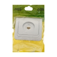 Розетка компьютерная одноместная Luazon Lighting "Орион", скрытая, серебристая Розетка компьютерная одноместная Luazon Lighting "Орион", скрытая, серебристая