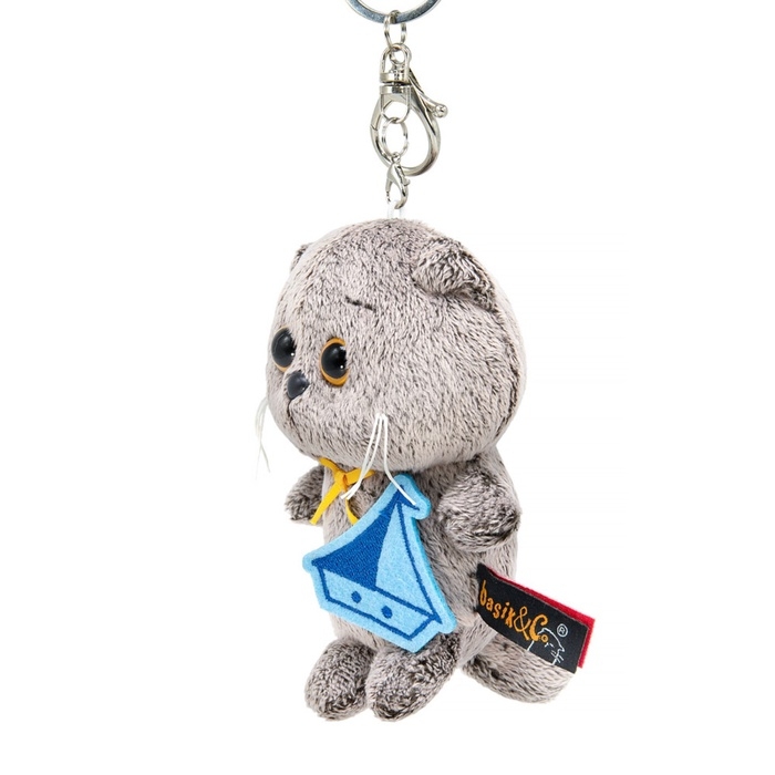 Мягкая игрушка-брелок "Басик с корабликом", 12 см АВВ-091