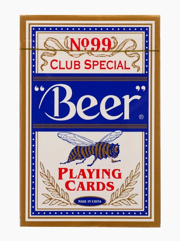 Карты игральные 54 шт Beer, карта 5.7 х 8.7 см, синяя рубашка, 280 г