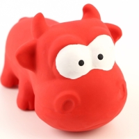 Игрушка пищащая для собак из латекса"Бык", 9 см, красная Игрушка пищащая для собак из латекса"Бык", 9 см, красная