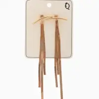 Серьги висячие &laquo;Дуга. Водопад&raquo;, цвет золото, 11 см