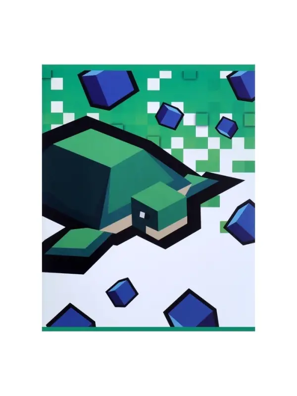 Тетрадь 48 листов в линейку Calligrata &laquo;Пиксели&raquo;, обложка мелованный картон, блок офсет, МИКС