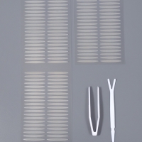 Лифтинг полоски для коррекции век, набор - 3 предмета: полосы (63 пары), палочка, пинцет