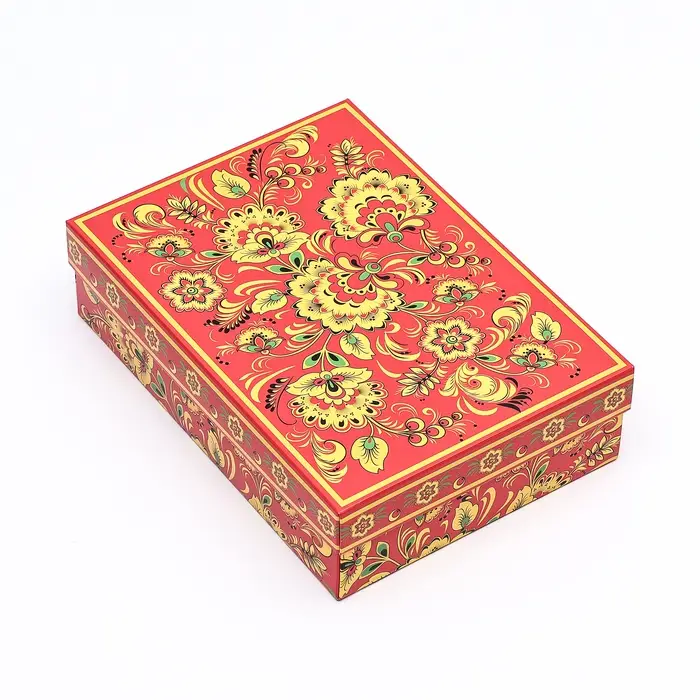 Коробка картонная без окна &laquo;Роспись&raquo;, 21&times;15&times;7 см