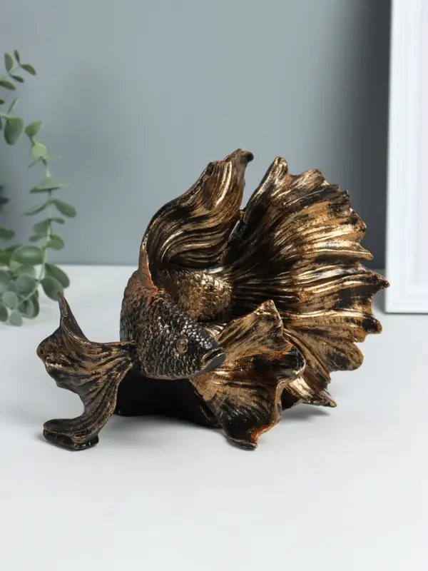 Фигура "Рыбка золотая" 20,5х16х14 см