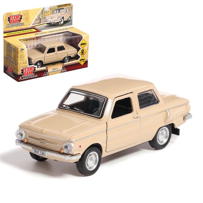 Машина металлическая &laquo;Запорожец&raquo;, инерция, 12 см, бежевый
