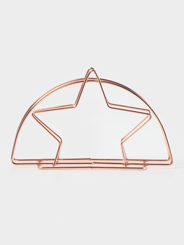 Салфетница Доляна &laquo;Звезда&raquo;, розовое золото