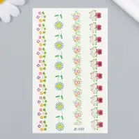 Переводные тату на тело цветные &laquo;Цветочные ленты&raquo;, 12&times;7.5 см