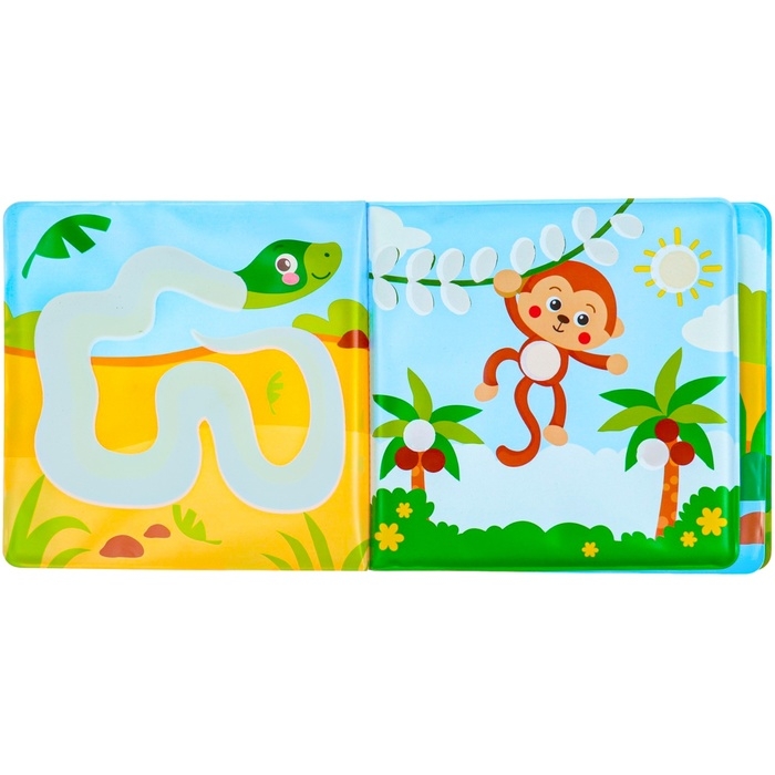 Книжка - игрушка для ванны Крошка Я &laquo;Рисуем пальчиками: зоопарк&raquo;, водная раскраска