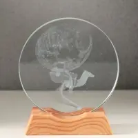 Сувенир стекло свет "Диск. Открытый космос" 5хLED d=10 см, USB 10х4х11,4 см