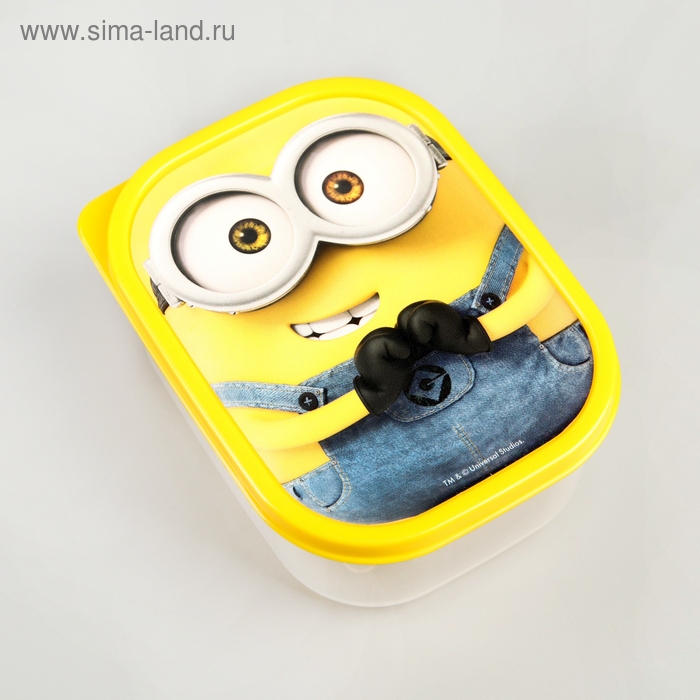 Ланч-бокс прямоугольный, 500 мл, Ланч-бокс прямоугольный, 500 мл, "Миньон" Гадкий Я