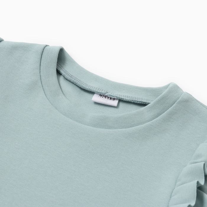 Футболка для девочки MINAKU, цвет голубой, рост 110 см