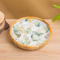 Блюдо "Листья" дерево манго 25х25х4,5 см