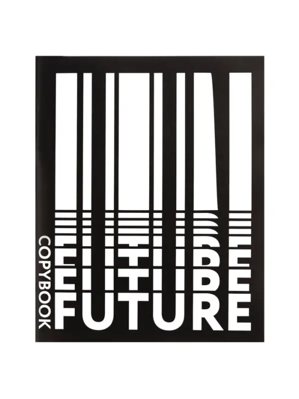 Тетрадь 48 листов в клетку, Calligrata Black and white, обложка мелованная бумага, серые листы, МИКС