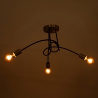 Люстра "Узел" 3х40Вт Е27 черный/латунь 52х52х36см