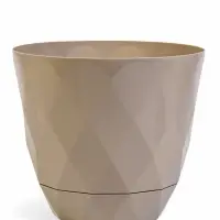 Горшок для цветов "Laurel" D-27,7 см, 9,3 л с поддоном, бежевый
