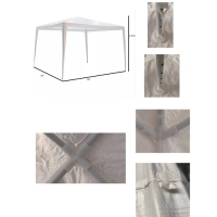 Шатёр туристический, 300&times;300 см, открытый, белый