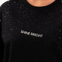 Футболка женская MIST Shine Bright, р.M, цв. черный Футболка женская MIST Shine Bright, р.M, цв. черный