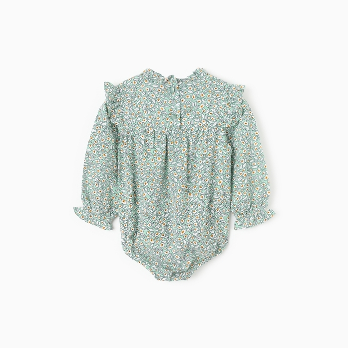 Блузка-боди для девочки MINAKU, цвет зеленый, рост 80-86