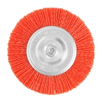 Щетка нейлоновая для дрели ТУНДРА, со шпилькой, плоская, 100 мм