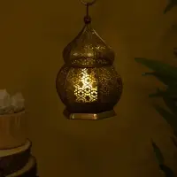 Подсвечник фонарь "Алладин" железо 10х10х16 см