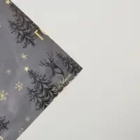 Бумага упаковочная глянцевая &laquo;Олени в лесу&raquo;, 70 х 100 см