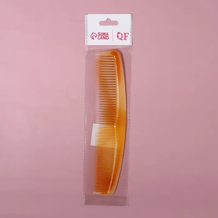 Расчёска комбинированная, 20&times;4(&plusmn;1) см, янтарная