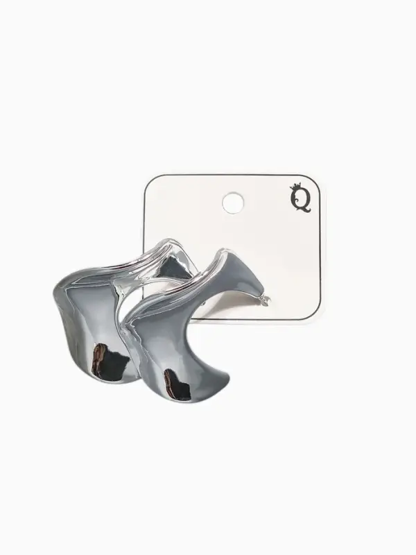 Серьги пластик &laquo;Волны&raquo; кольца, цвет золото