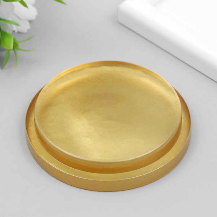 Крышка из стекла "Гладкая-золото" 1,5х8 см