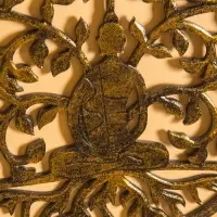 Панно " Медитация" МДФ, 40х40х1 см, цв. золото/чёрный