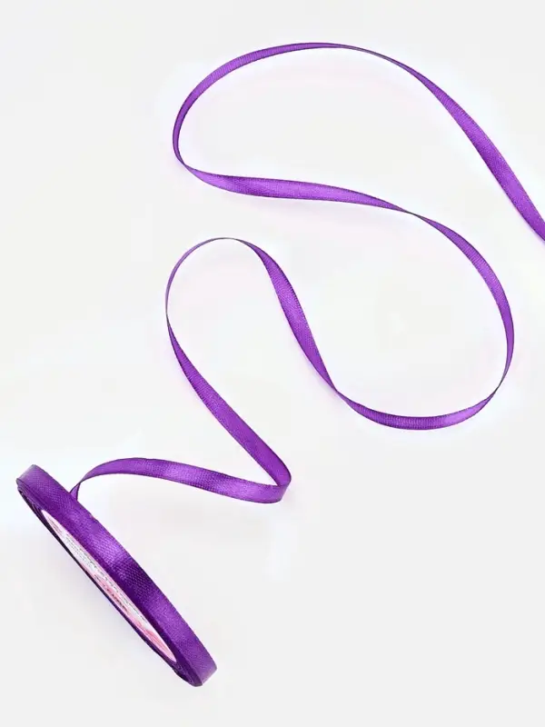 Лента атласная, 6 мм, 23&plusmn;1 м, фиолетовая №34